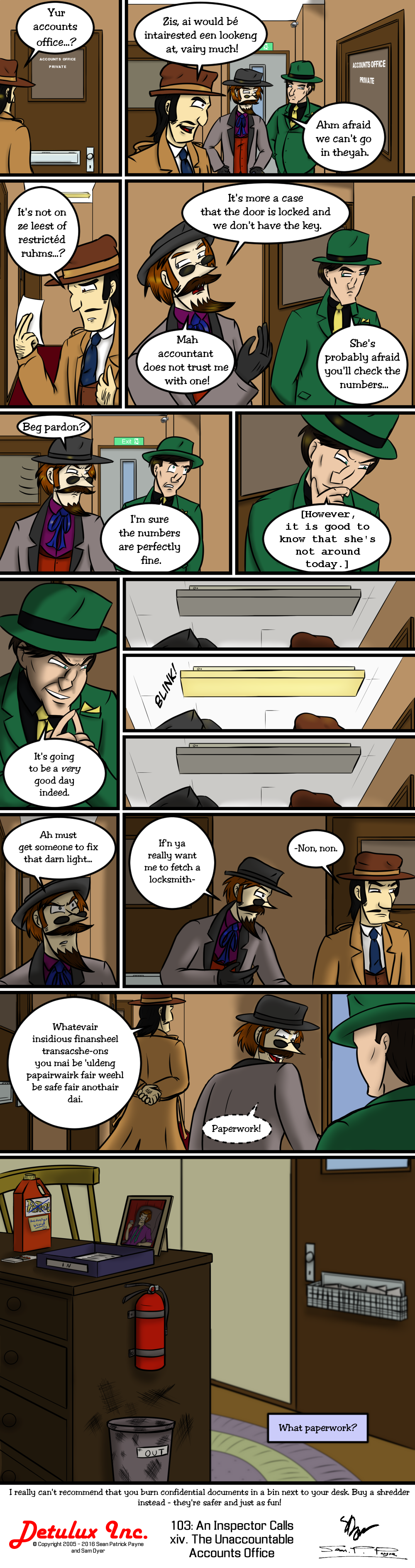 103: An Inspector Calls - xiv. The Unaccountable Accounts Office