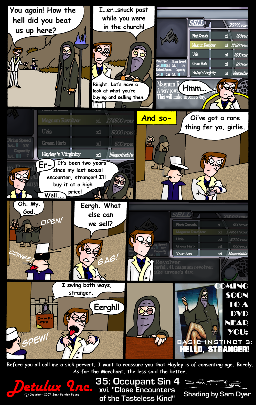 35: Occupant Sin 4 - xvi. Close Encounters of the Tasteless Kind