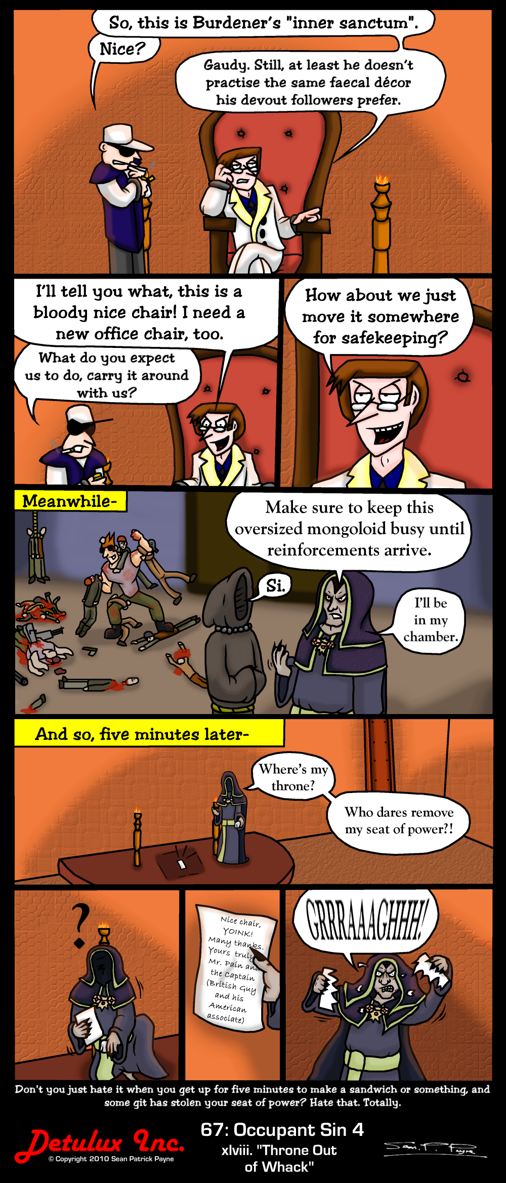 67: Occupant Sin 4 - xlviii. Throne Out of Whack