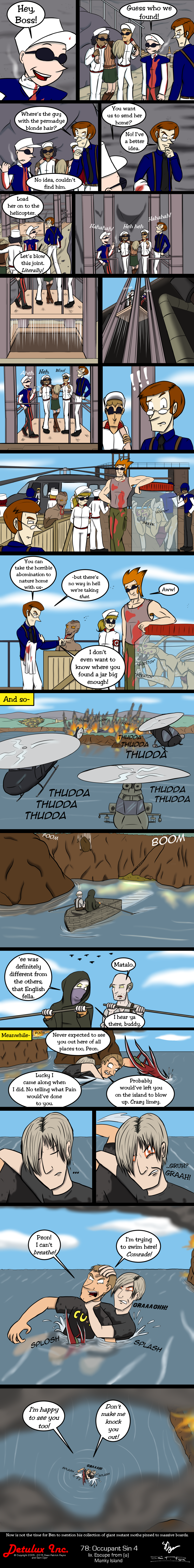 78: Occupant Sin 4 - lix. Escape from (a) Manky Island