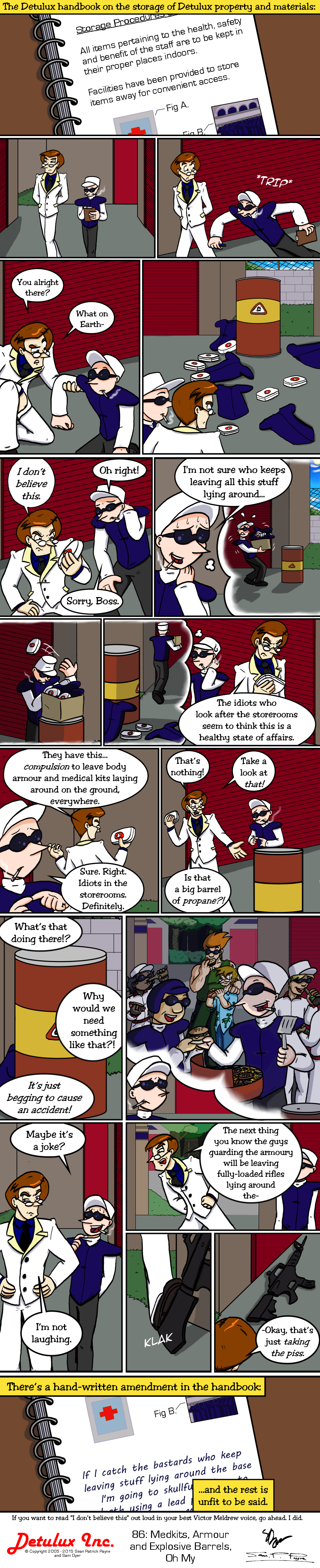 86: Medkits, Armour and Explosive Barrels, Oh My